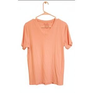 Projek Raw Liquid Cotton Unisex Basic V-Neck Salmon color Relaxed Tee Size Small